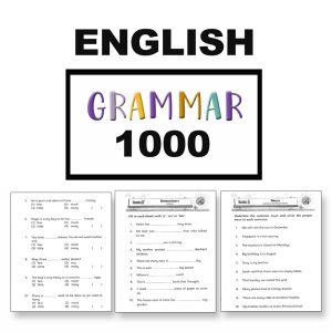 1000 English Grammar Worksheet #03 - Primary 1