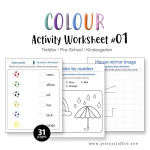 Colouring Activity Worksheet Pack #01 31 Pages