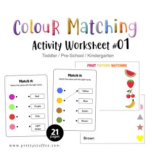 Colour Matching Activity Worksheet #01 21 Pages