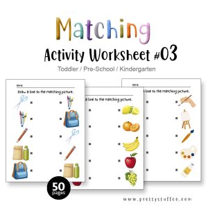 Matching Activity Worksheet #03 50 Pages