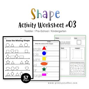 SHAPE Activity Worksheet Pack #03 57 Pages