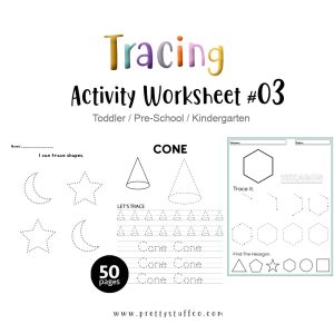 Tracing Activity Worksheet Pack #03 50 Pages Printable PDF For Toddlers and Preschool