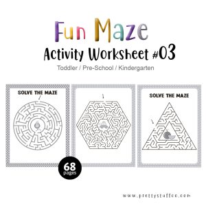 Fun MAZE Activity Worksheet Pack #03 68 Pages