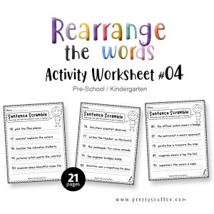 Rearrange The Words Activity Worksheet #04 21pages
