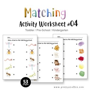 Matching Activity Worksheet #04 53 Pages