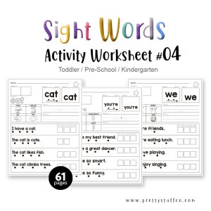 SIGHT WORDS ACTIVITY WORKSHEET PACK #04 61 Pages