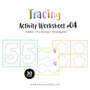 Tracing Activity Worksheet Pack #04 30 Pages Printable PDF For Toddlers and Preschool