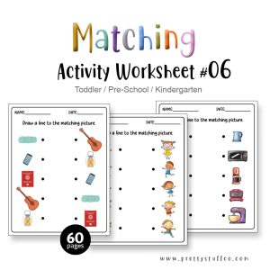 Matching Activity Worksheet #06 60 Pages
