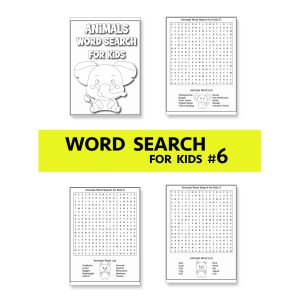 Animal Word Search Puzzle for Kids Pack #06 100 Pages