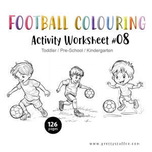 Colouring FOOTBALL Activity Worksheet Pack #08 126 Pages