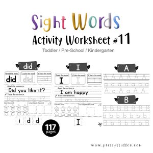 SIGHT WORDS ACTIVITY WORKSHEET PACK #11 117 Pages