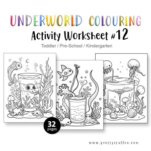 Colouring UNDERWORLD Activity Worksheet Pack #12 32 Pages