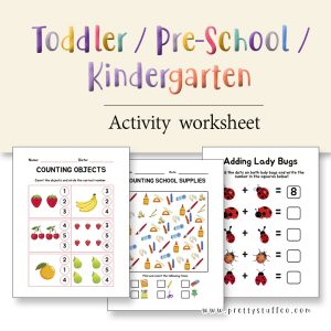 TODDLER / PRE-SCHOOL / KINDERGARTEN ACTIVITY WORKSHEET - INSTANT DOWNLOAD